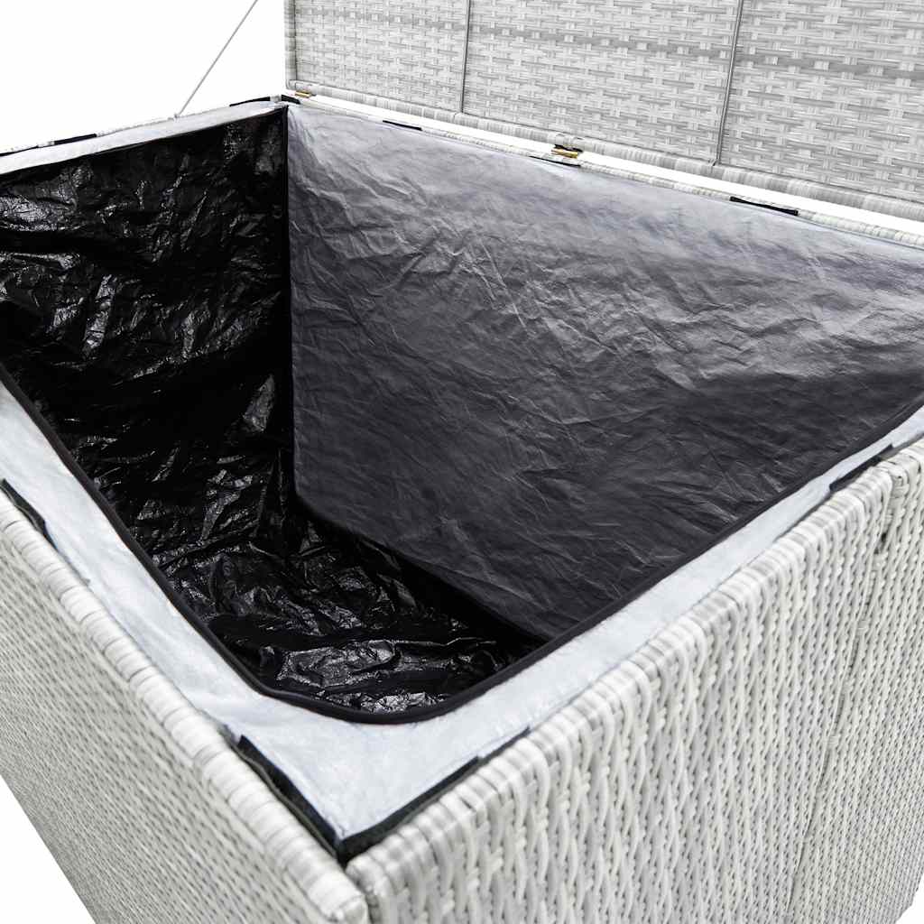 Garden-Auflagenbox Hellgrau Poly Rattan