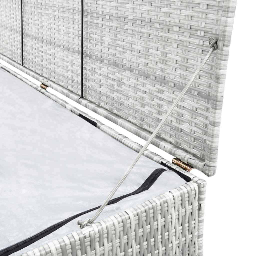 Garden-Auflagenbox Hellgrau Poly Rattan