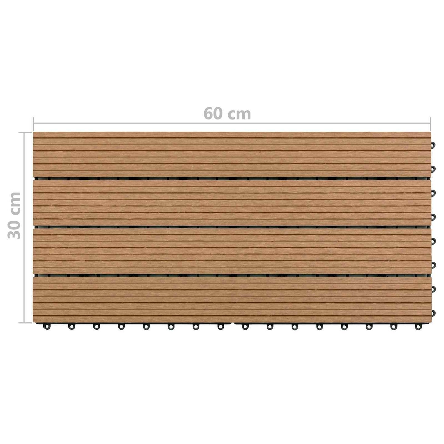 Terrassenfliese 6 Pcs 60 X 30 Cm Wpc