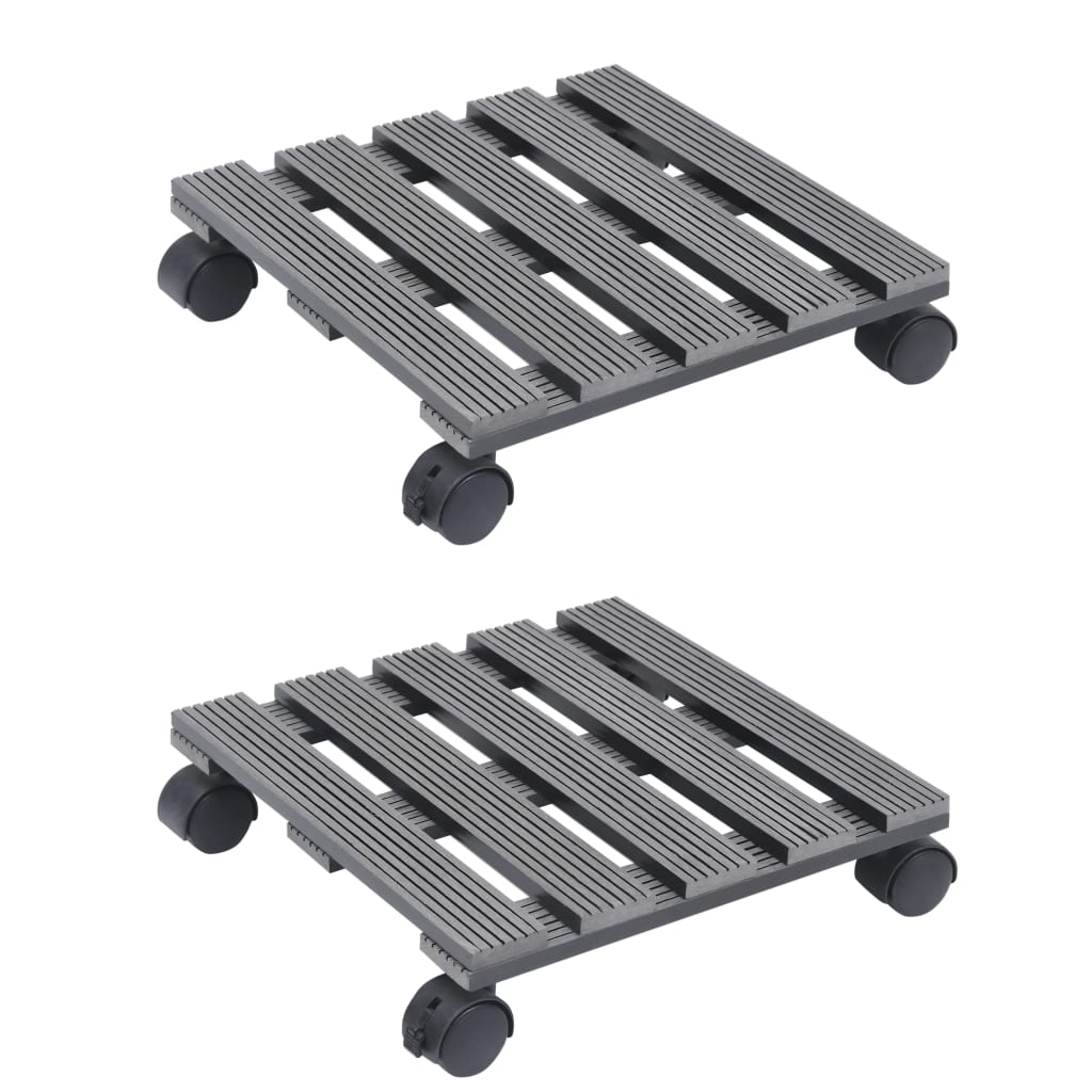 Pflanzenroller 2 Stk. 30X30X7,5 Cm Wpc