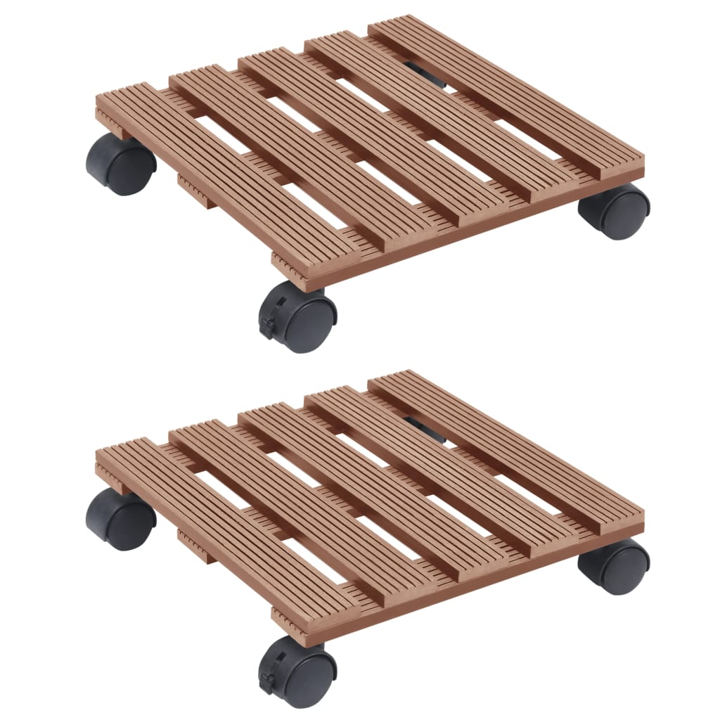 Pflanzenroller 2 Stk. 30X30X7,5 Cm Wpc