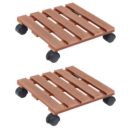 Pflanzenroller 2 Stk. 30X30X7,5 Cm Wpc
