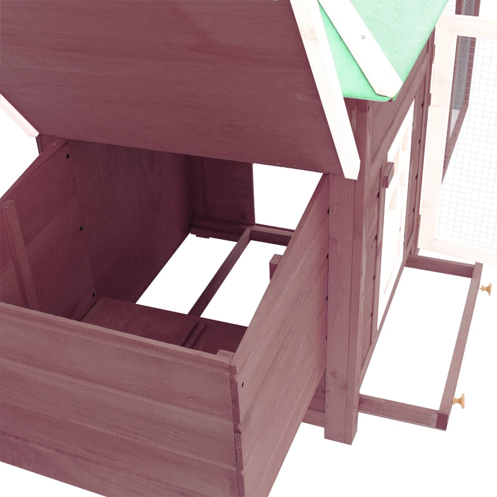 Hühnerstall Mit Legenest 190X72X102 Cm Tanne Massivholz
