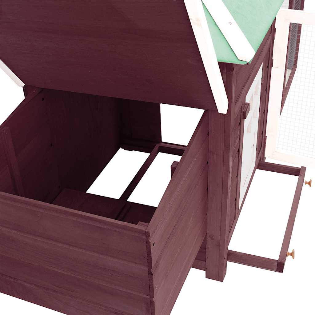 Hühnerstall Mit Legenest 190X72X102 Cm Tanne Massivholz