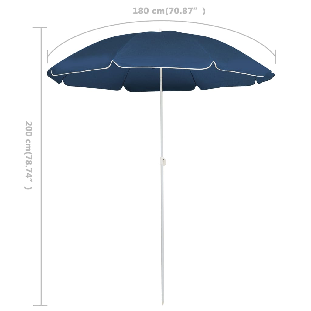 Sonnenschirm Mit Stahlmast 180 Cm