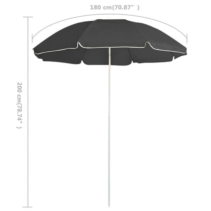 Sonnenschirm Mit Stahlmast 180 Cm