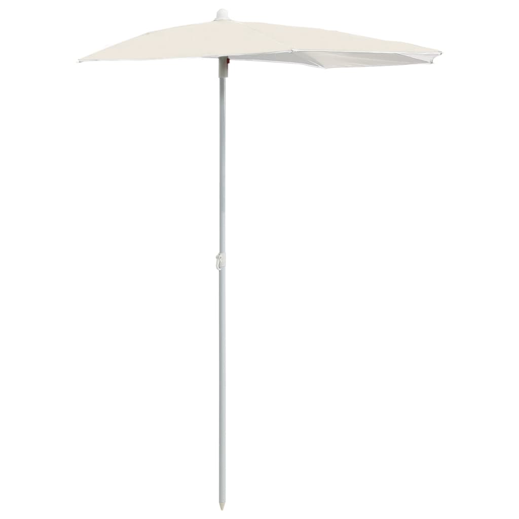Halb-Sonnenschirm Mit Mast 180X90 Cm