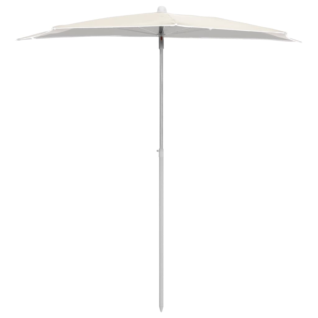 Halb-Sonnenschirm Mit Mast 180X90 Cm