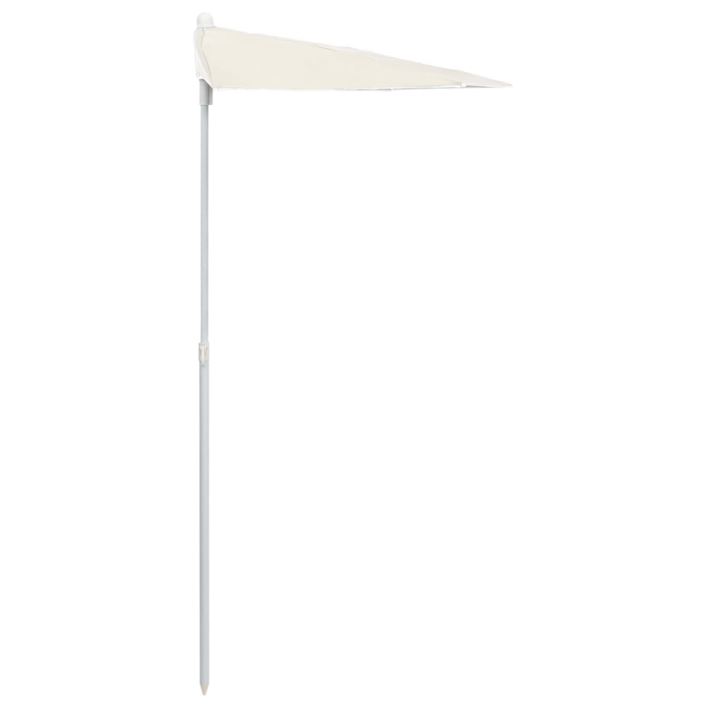 Halb-Sonnenschirm Mit Mast 180X90 Cm