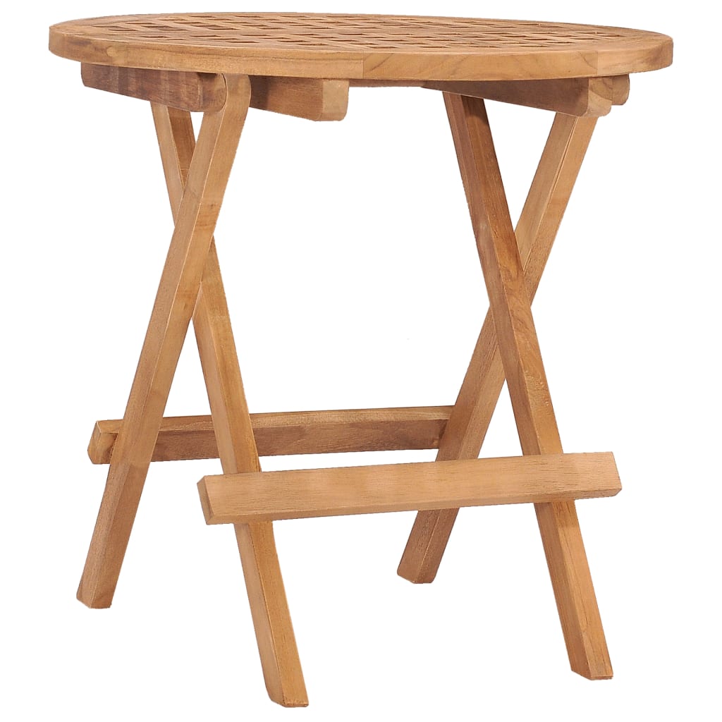 Klappbarer Gartentisch 50X50X50 Cm Teak Massivholz