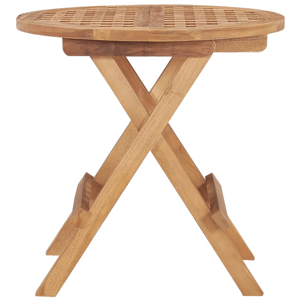 Klappbarer Gartentisch 50X50X50 Cm Teak Massivholz