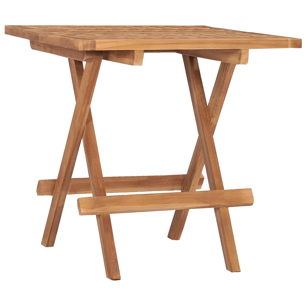 Klappbarer Gartentisch 50X50X50 Cm Teak Massivholz