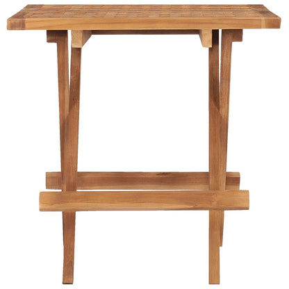 Klappbarer Gartentisch 50X50X50 Cm Teak Massivholz