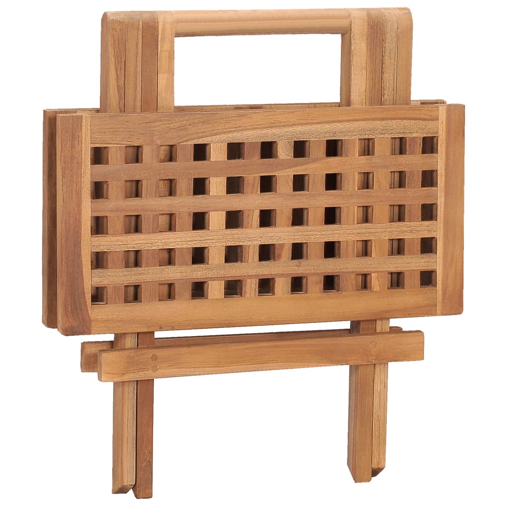 Klappbarer Gartentisch 50X50X50 Cm Teak Massivholz