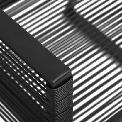 5-Tlg. Garten-Essgruppe Pvc Rattan Schwarz