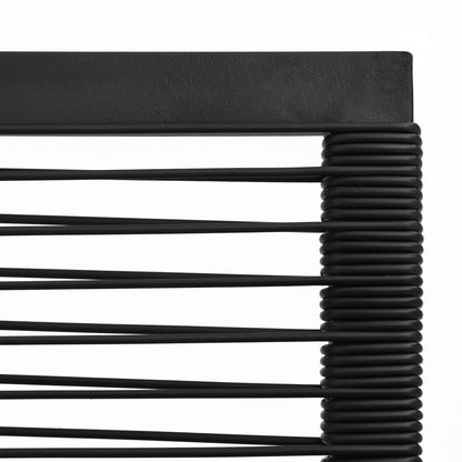 9-Tlg. Garten-Essgruppe Pvc Rattan Schwarz