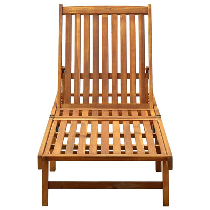Sonnenliege Mit Auflage Akazie Massivholz