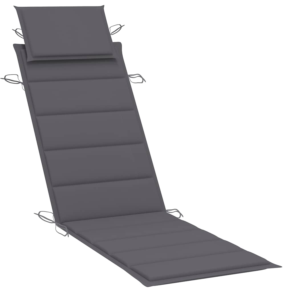 Sonnenliege Mit Auflage Akazie Massivholz