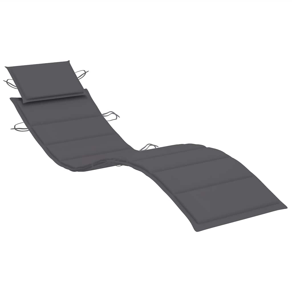 Sonnenliege Mit Tisch Und Auflage Massivholz Akazie