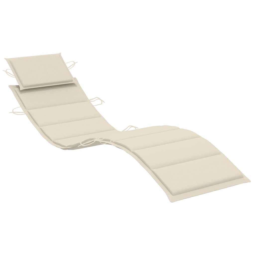 Sonnenliege Mit Tisch Und Auflage Massivholz Akazie