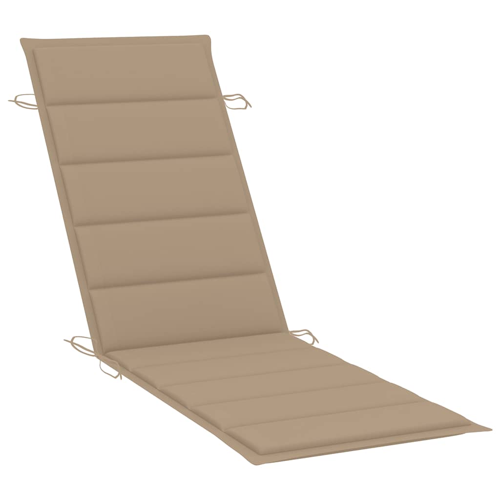 Sonnenliege Mit Tisch Und Auflage Massivholz Akazie