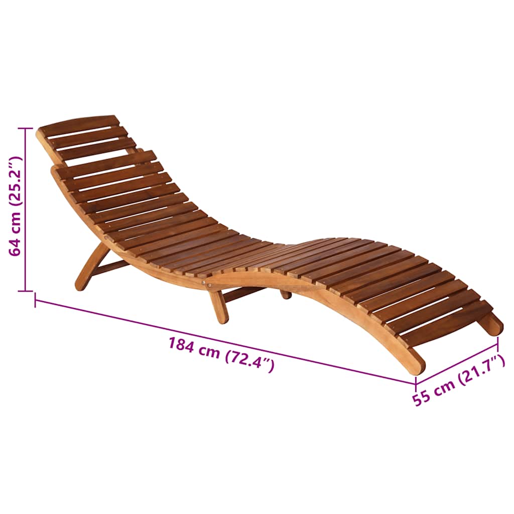 Sonnenliege Mit Tisch Und Auflage Massivholz Akazie