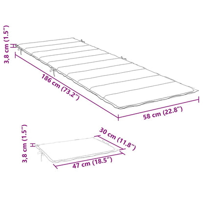 Sonnenliege Mit Tisch Und Auflage Massivholz Akazie