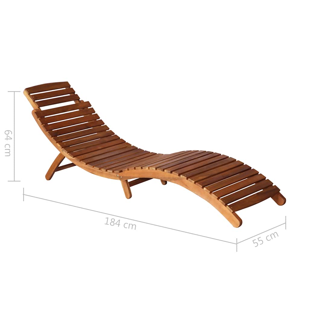 Sonnenliege Mit Tisch Und Auflage Massivholz Akazie