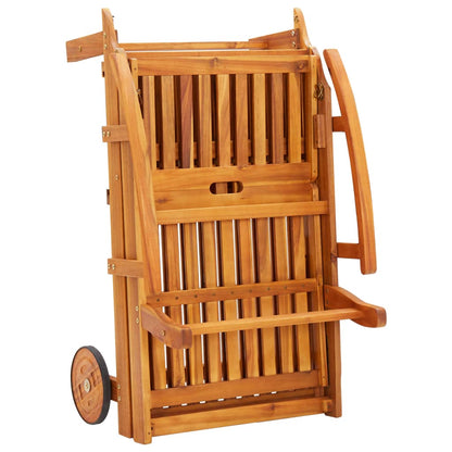 Sonnenliege Mit Auflage Akazie Massivholz