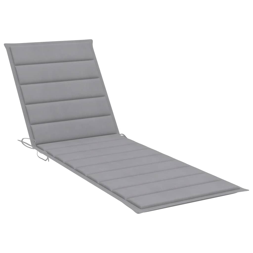 Sonnenliege Mit Tisch Und Auflage Akazie Massivholz
