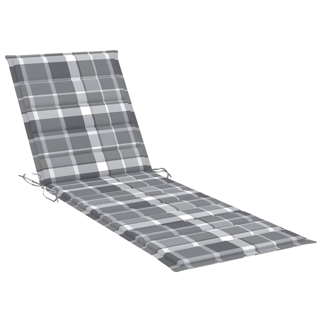 Sonnenliege Mit Tisch Und Auflage Akazie Massivholz