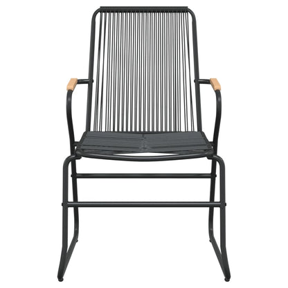 7-Tlg. Garten-Essgruppe Schwarz Pvc-Rattan