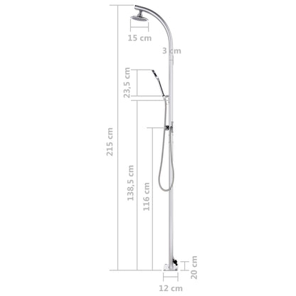 Gartendusche 215 Cm Aluminium