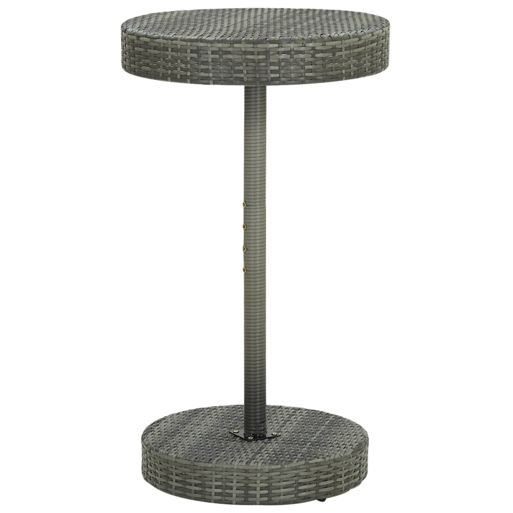 3-Tlg. Gartenbar-Set Mit Kissen Poly Rattan