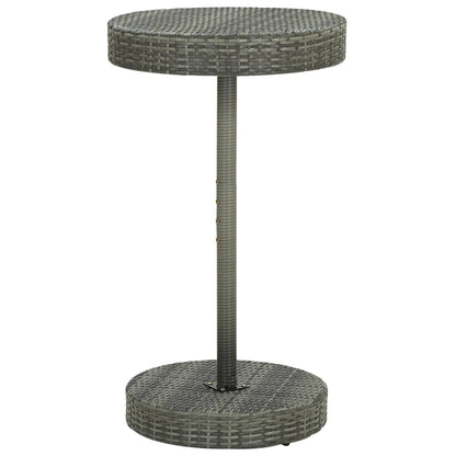 3-Tlg. Gartenbar-Set Mit Kissen Poly Rattan