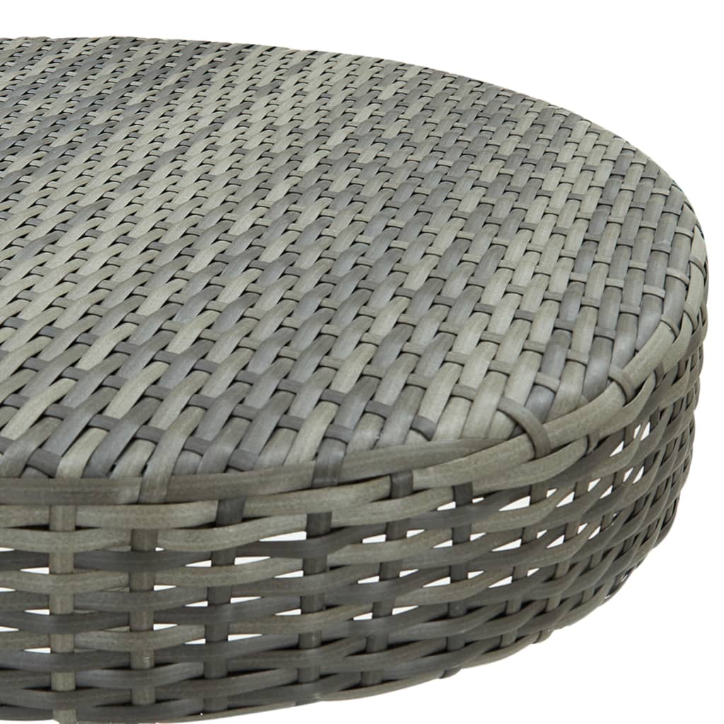 3-Tlg. Gartenbar-Set Mit Kissen Poly Rattan