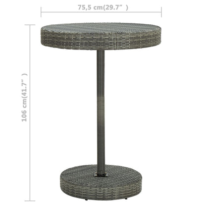 5-Tlg. Gartenbar-Set Mit Kissen Poly Rattan