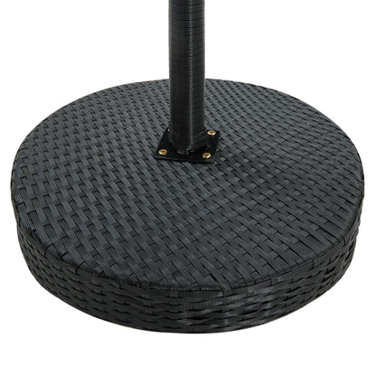 3-Tlg. Gartenbar-Set Mit Kissen Poly Rattan