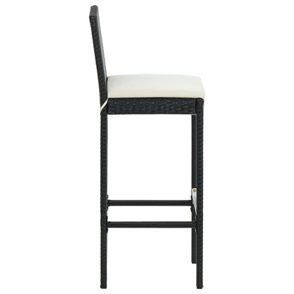 5-Tlg. Gartenbar-Set Mit Kissen Poly Rattan