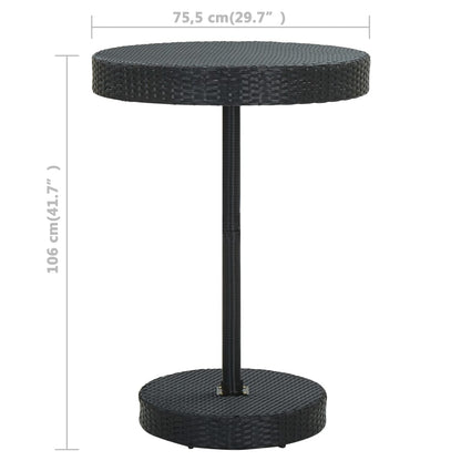 5-Tlg. Gartenbar-Set Mit Kissen Poly Rattan