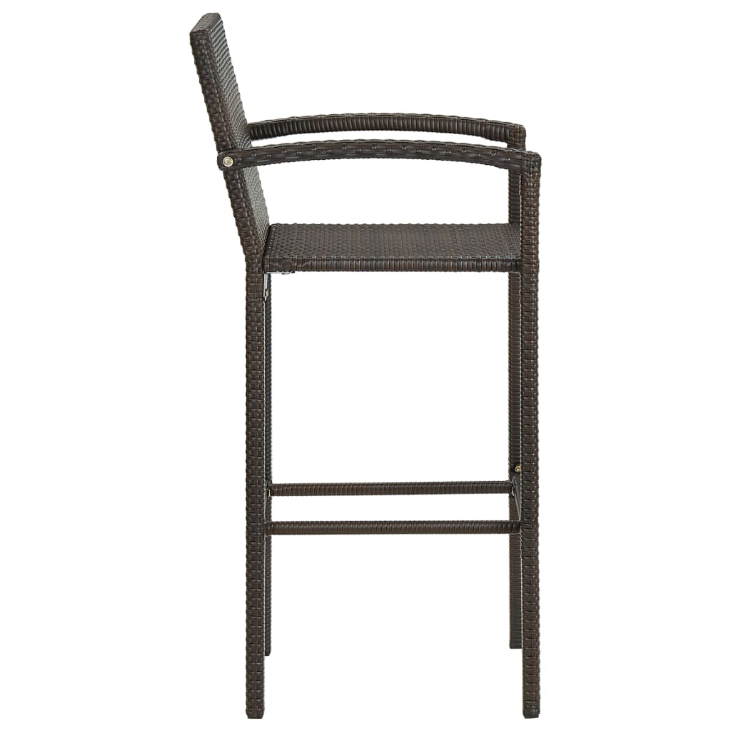 5-Tlg. Gartenbar-Set Poly Rattan