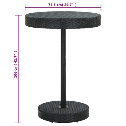 5-Tlg. Gartenbar-Set Poly Rattan