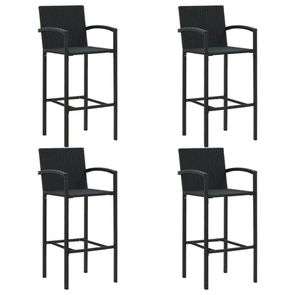 5-Tlg. Gartenbar-Set Poly Rattan