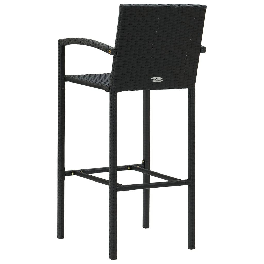 5-Tlg. Gartenbar-Set Poly Rattan