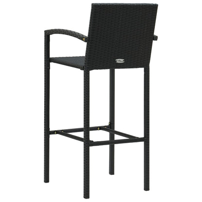 5-Tlg. Gartenbar-Set Poly Rattan