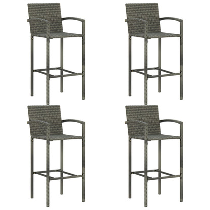 5-Tlg. Gartenbar-Set Poly Rattan