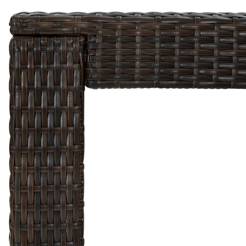 5-Tlg. Gartenbar-Set Mit Kissen Poly Rattan