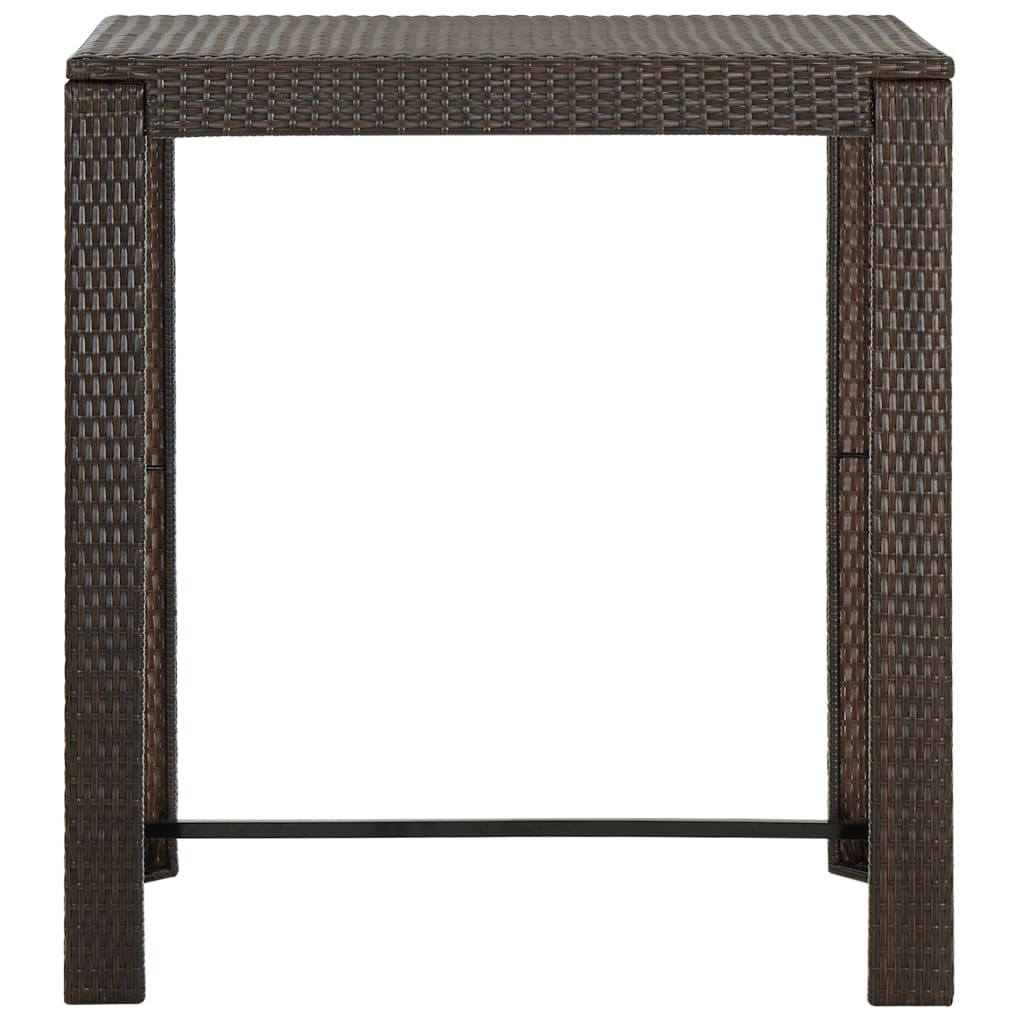5-Tlg. Gartenbar-Set Mit Kissen Poly Rattan