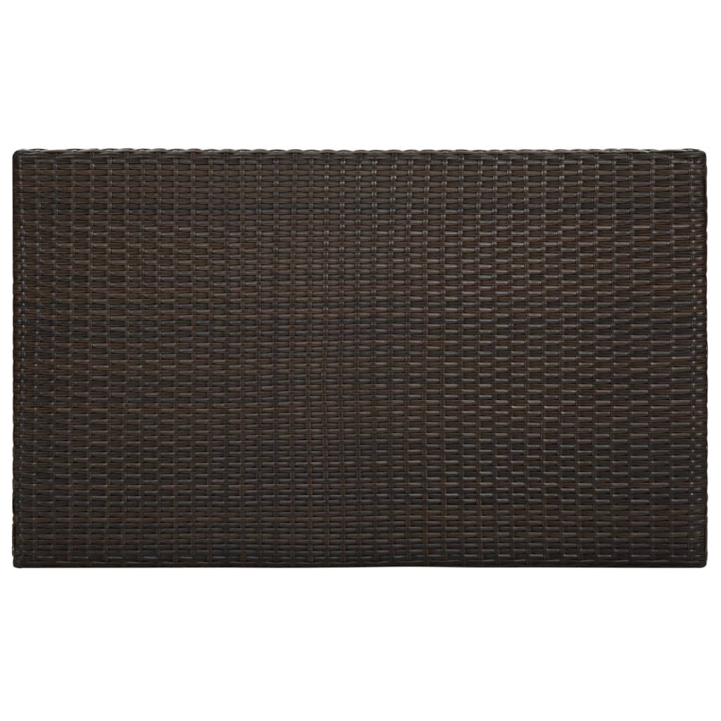 5-Tlg. Gartenbar-Set Mit Kissen Poly Rattan
