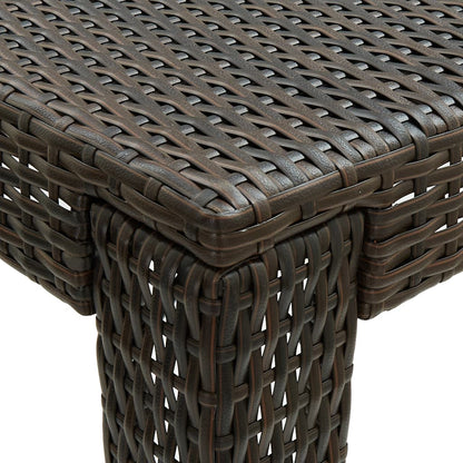 9-Tlg. Gartenbar-Set Mit Kissen Poly Rattan Braun Grau